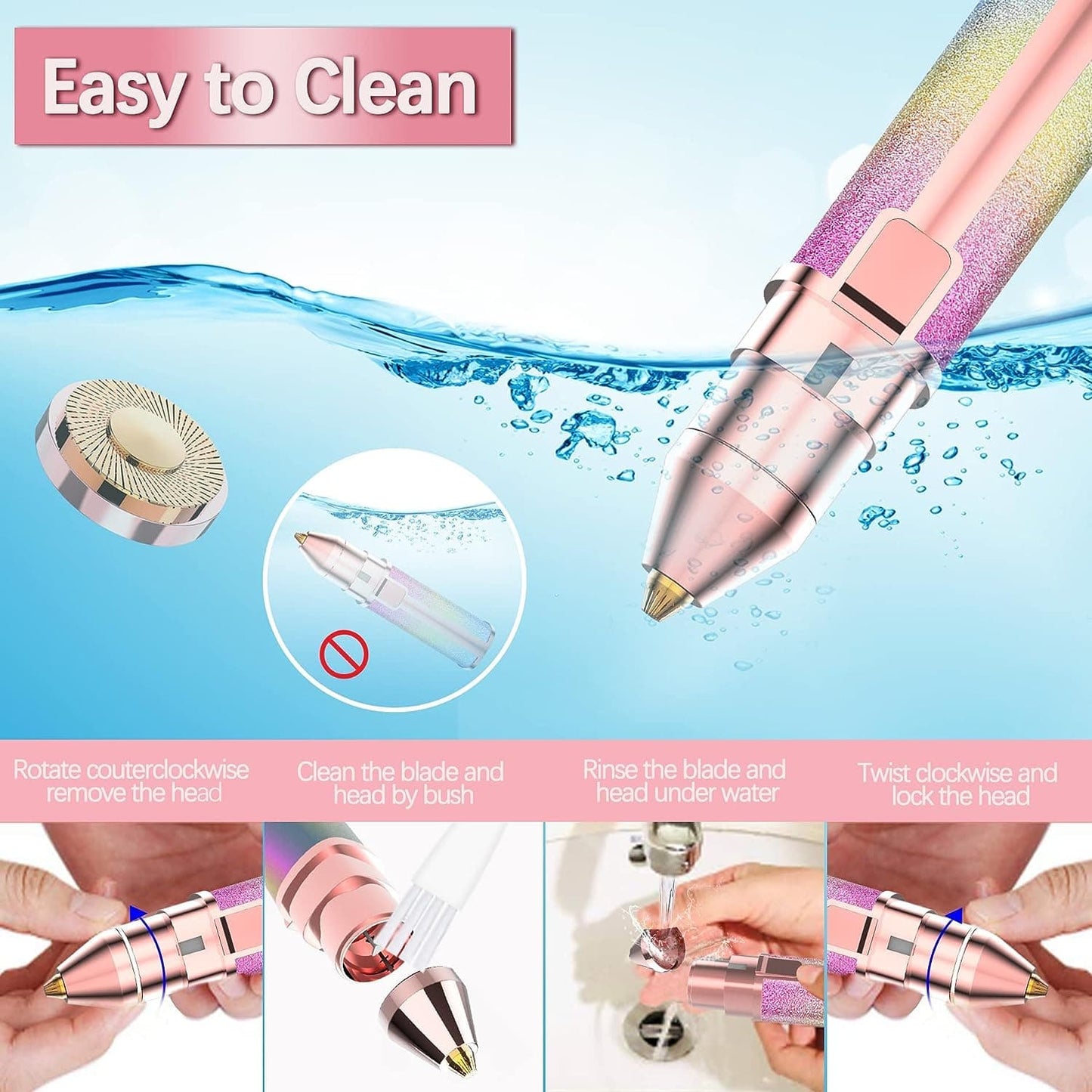 Flawless 2 in 1 Rechargeable Eyebrow and Facial Trimmer