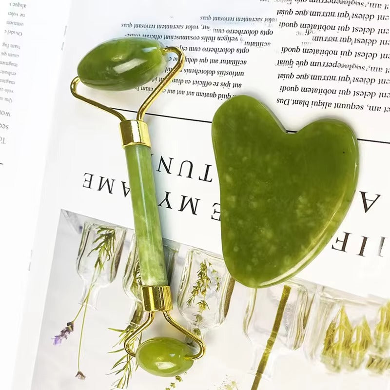 Jade Roller with Gua Sha Stone