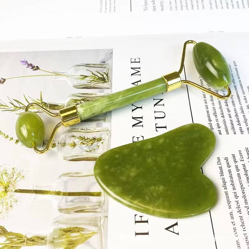 Jade Roller with Gua Sha Stone