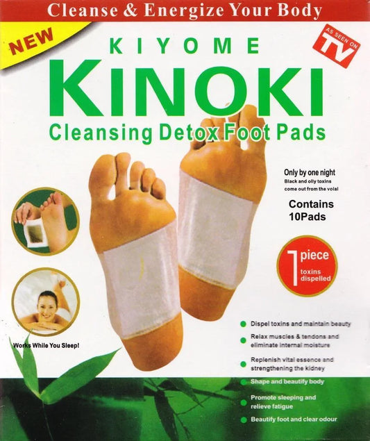 Kiyome Kinoki Detox Foot Pads Patches Relaxation Massage Relief Stress Feet Care 10 Pads In Each Box(random Box)