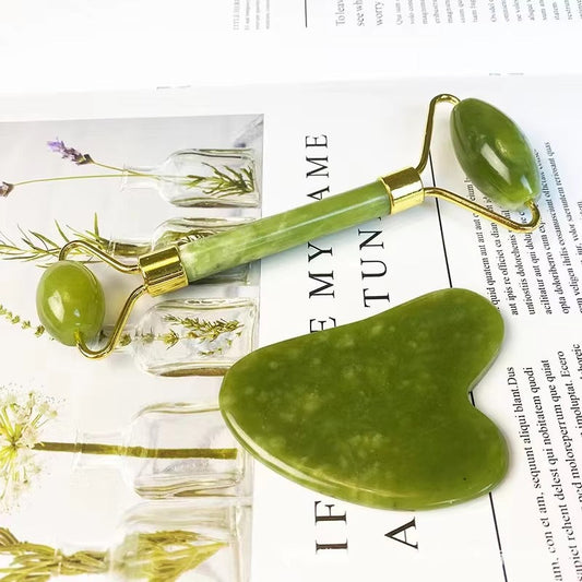 Jade Roller with Gua Sha Stone